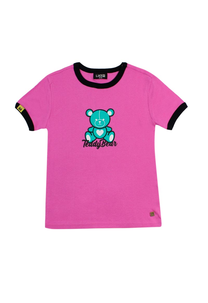 POLERA ALGODÓN NIÑA LIKE IT FREED TEENS ROSADO - 1