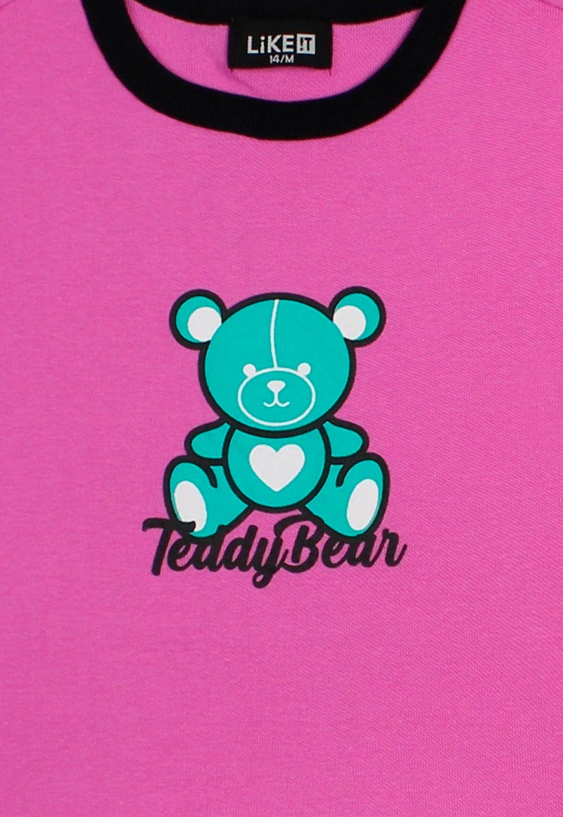 POLERA ALGODÓN NIÑA LIKE IT FREED TEENS ROSADO - 3