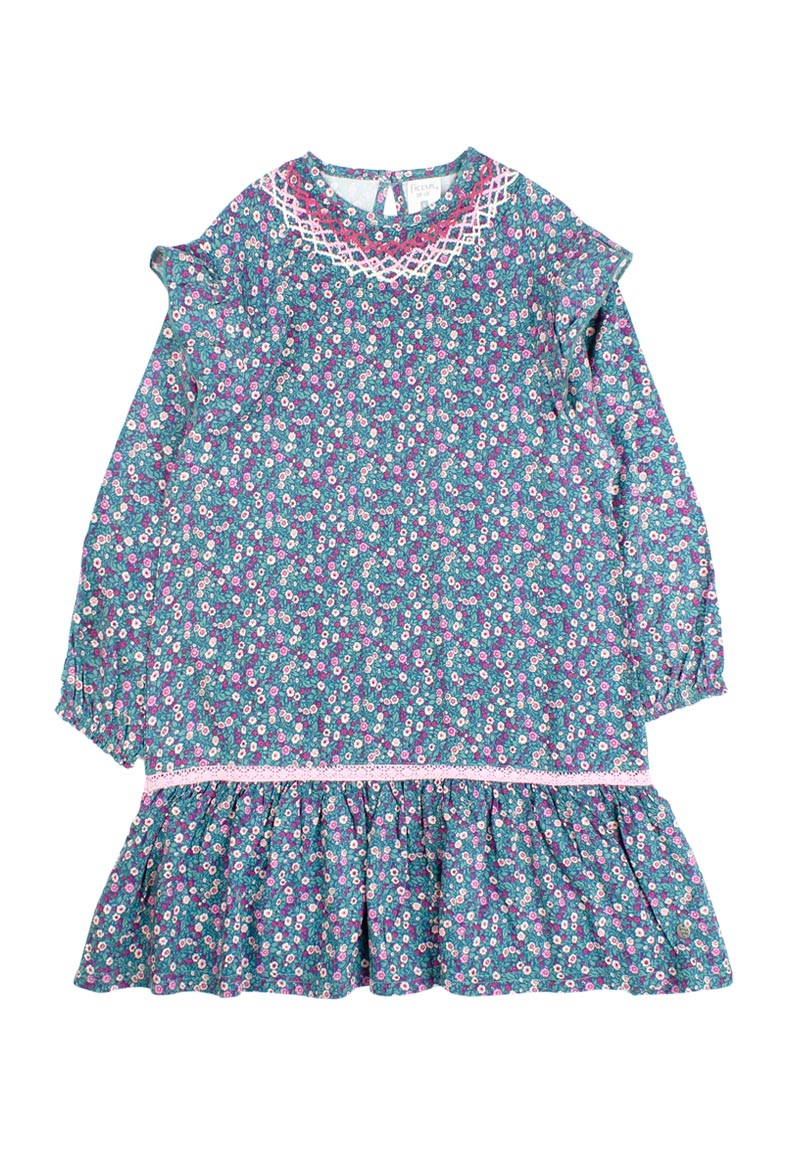 VESTIDO NIÑA FICCUS AZUL OUTSIDE KIDS - 1