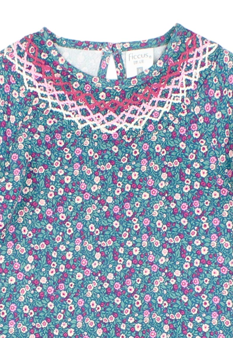 VESTIDO NIÑA FICCUS AZUL OUTSIDE KIDS - 3