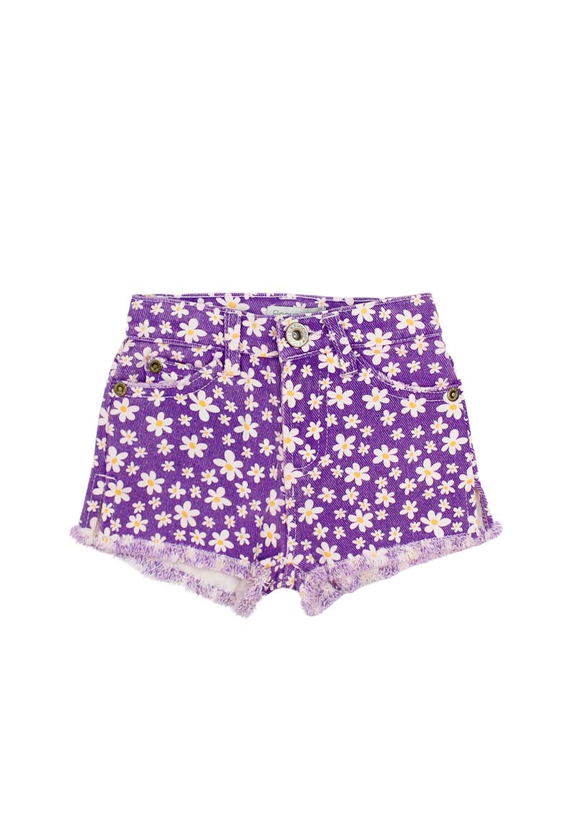 SHORT ALGODÓN NIÑA FICCUS MORADO OASIS BEBÉ - 1