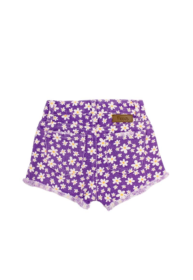 SHORT ALGODÓN NIÑA FICCUS MORADO OASIS BEBÉ - 2