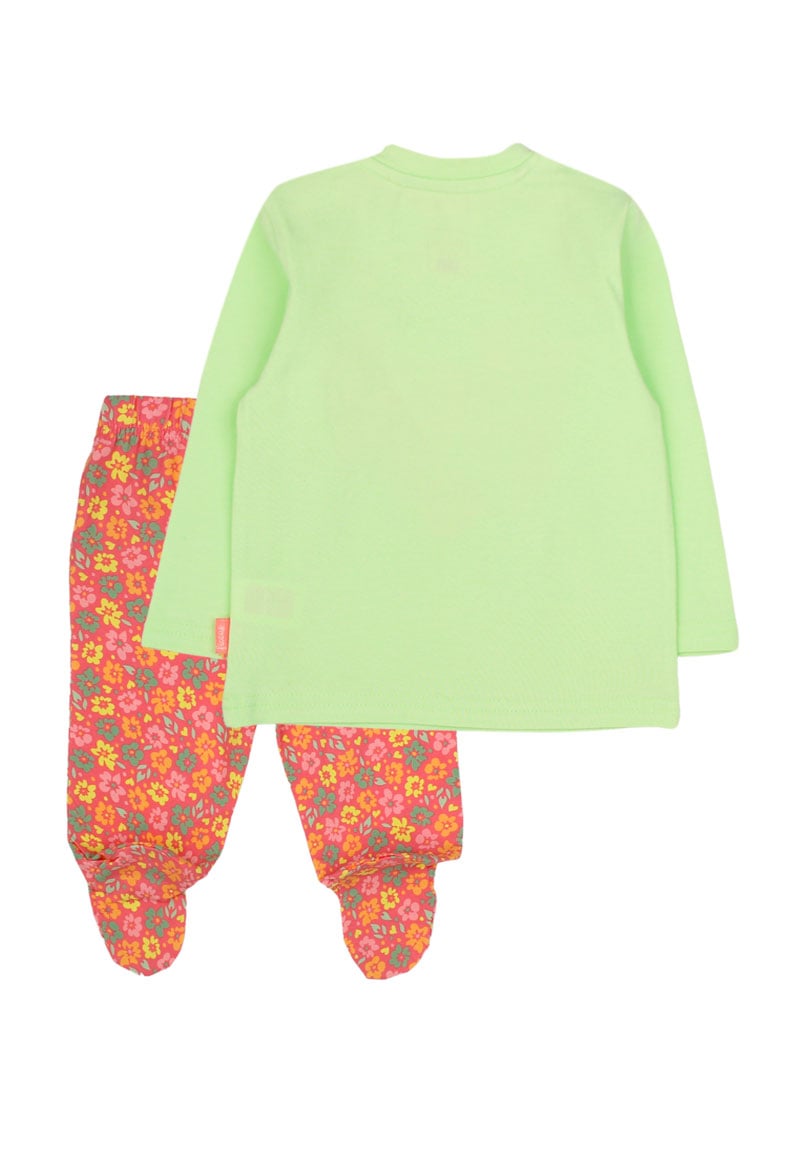 PIJAMA ALGODÓN NIÑA FICCUS VERDE BEBÉ - 2