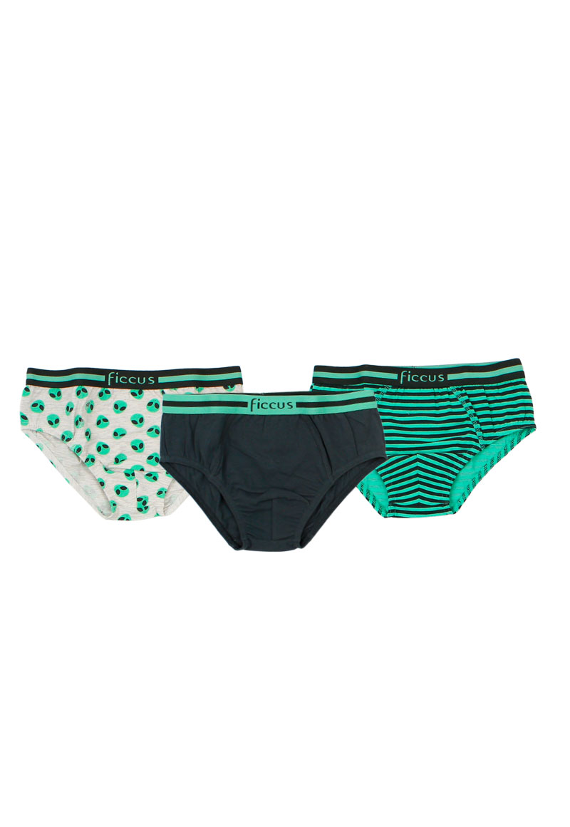 SLIP PACK TRIPLE ELASTIZADO RI KIDS NIÑO MULTICOLOR - 1