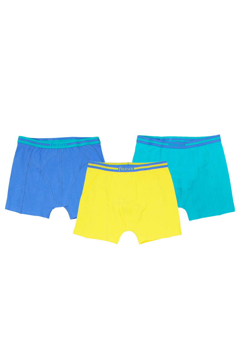 PACK BOXER ALGODÓN NIÑO FICCUS MULTICOLOR TRIPLE ELASTICADO RI TEENS - 1