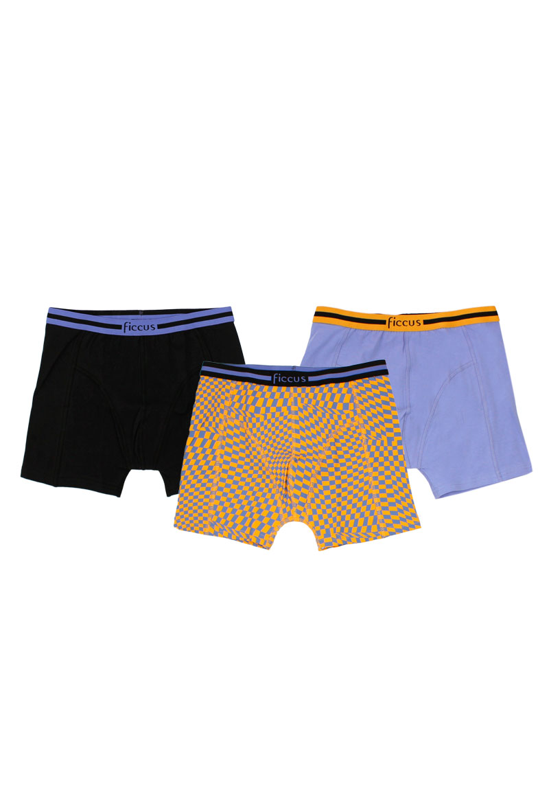 PACK BOXER ALGODÓN NIÑO FICCUS MULTICOLOR TRIPLE ELASTIZADO RI TEENS - 1