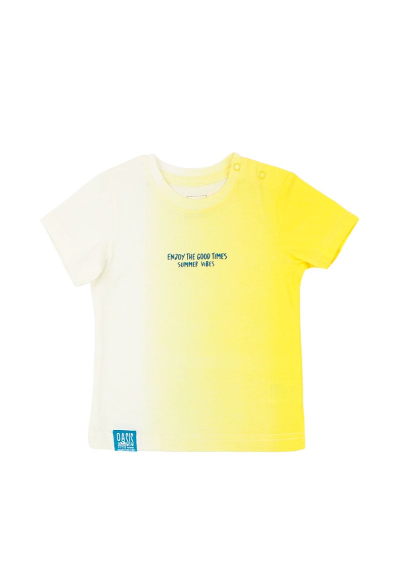 POLERA ALGODÓN NIÑO FICCUS OASIS BEBÉ AMARILLO - 1