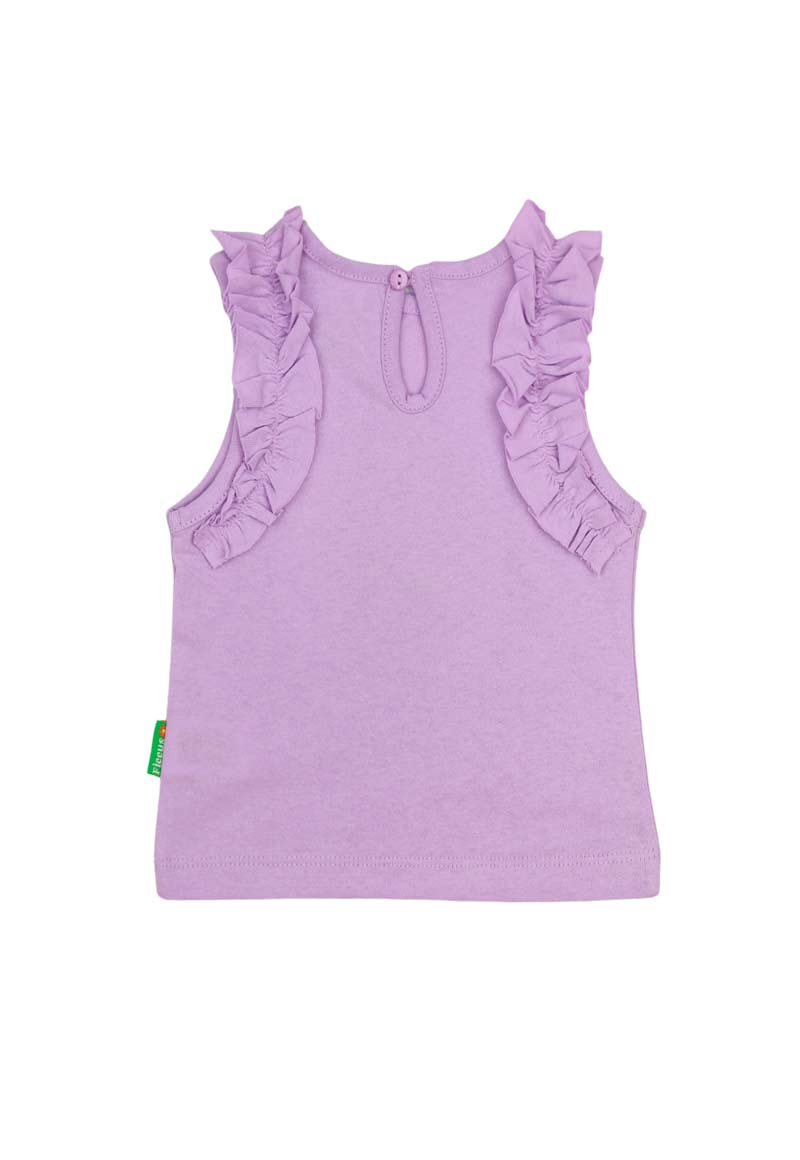 POLERA ALGODÓN NIÑA FICCUS SIN MANGAS OASIS BEBÉ LILA - 2