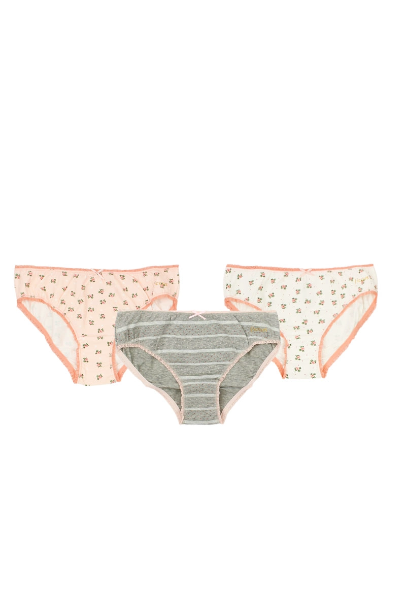 BIKINI ALGODÓN NIÑA FICCUS MULTICOLOR LISO RI KIDS - 1