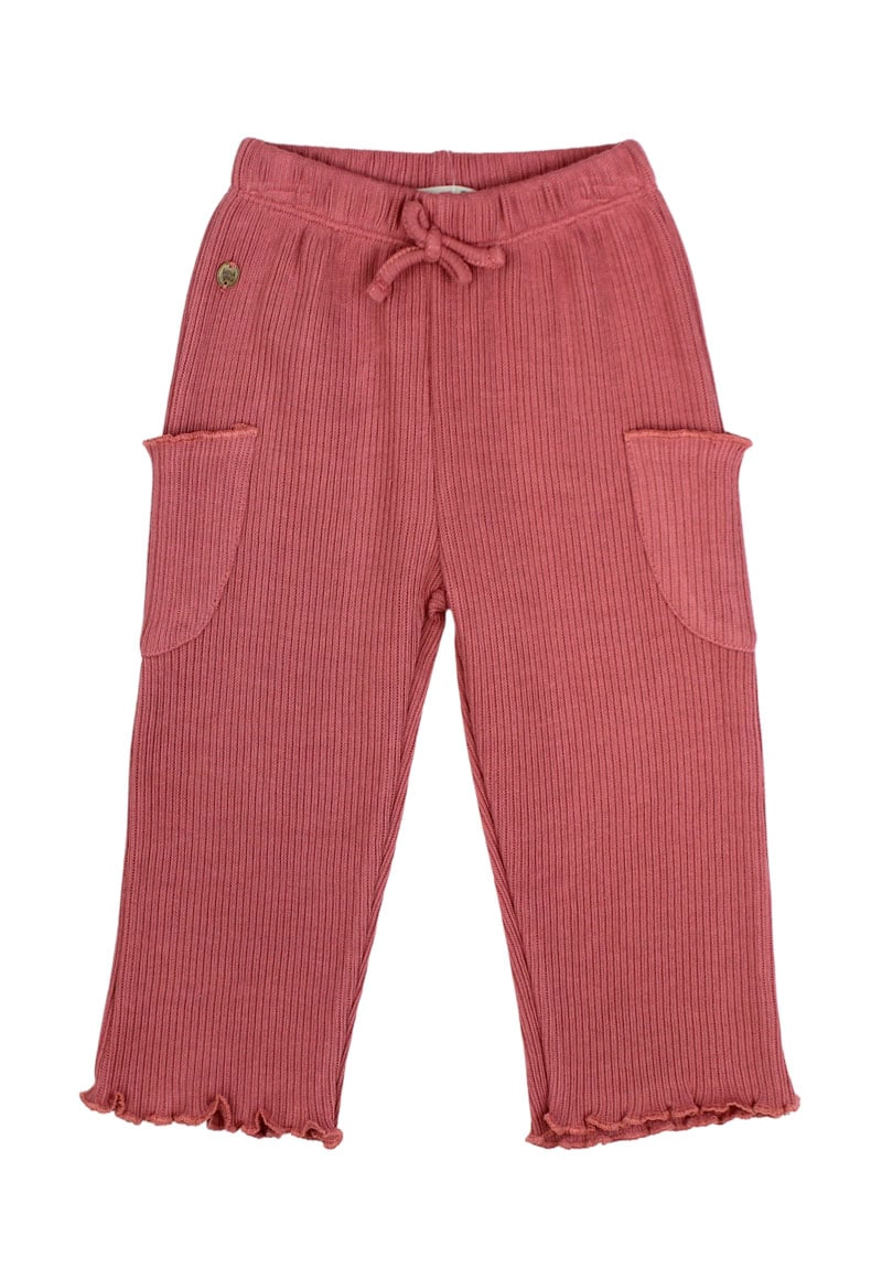 PANTALÓN ALGODÓN NIÑA FICCUS ROSA EARTH BEBÉ - 1
