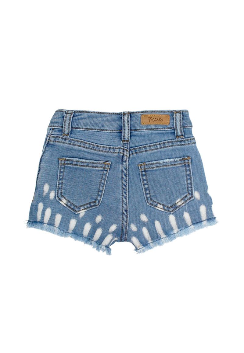 SHORT ALGODÓN NIÑA FICCUS CELESTE OASIS BEBÉ - 2
