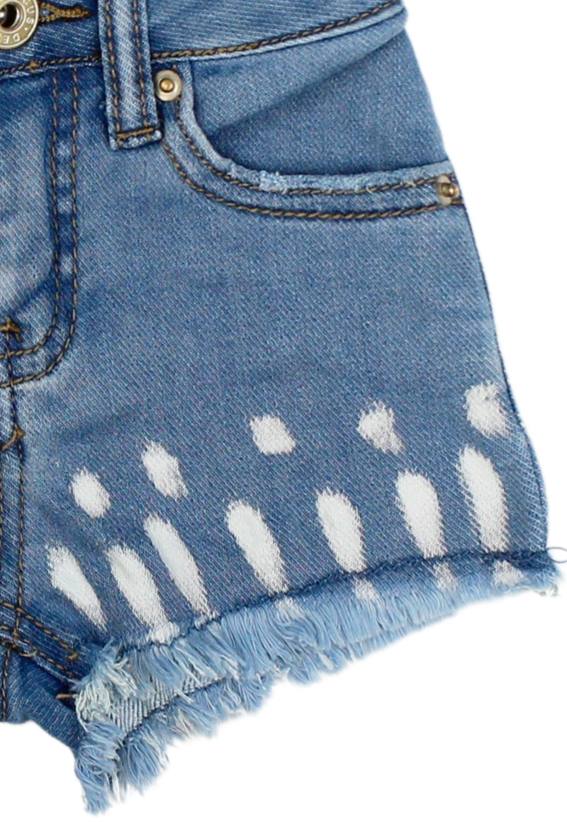 SHORT ALGODÓN NIÑA FICCUS CELESTE OASIS BEBÉ - 3