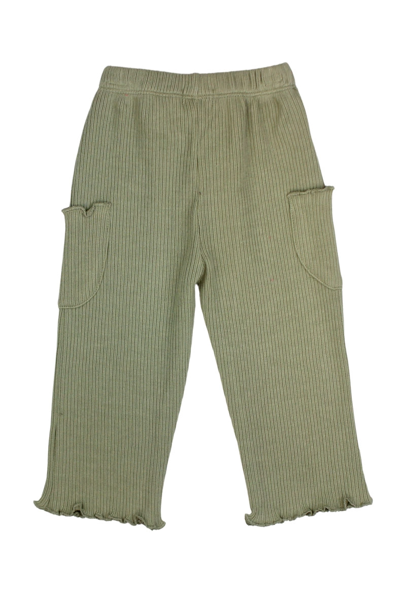 PANTALÓN ALGODÓN NIÑA FICCUS VERDE EARTH BEBÉ - 2