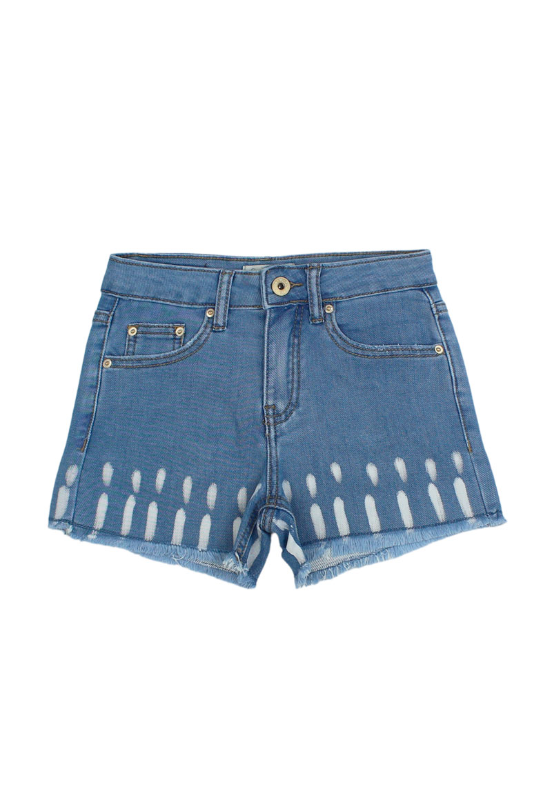 SHORT ALGODÓN NIÑA FICCUS CELESTE OASIS KIDS - 1