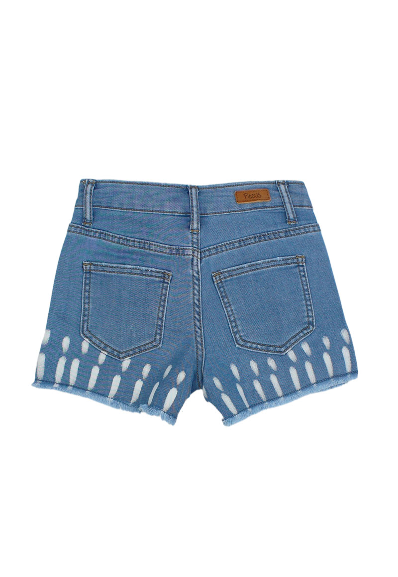 SHORT ALGODÓN NIÑA FICCUS CELESTE OASIS KIDS - 2