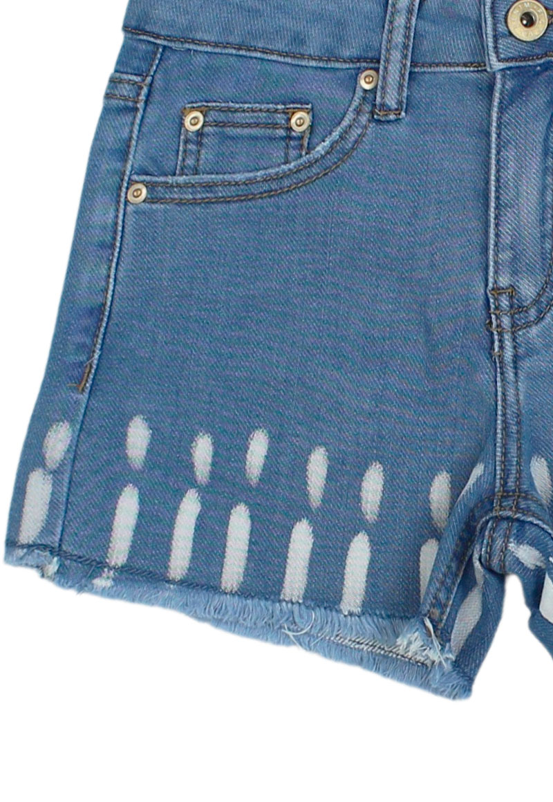 SHORT ALGODÓN NIÑA FICCUS CELESTE OASIS KIDS - 3
