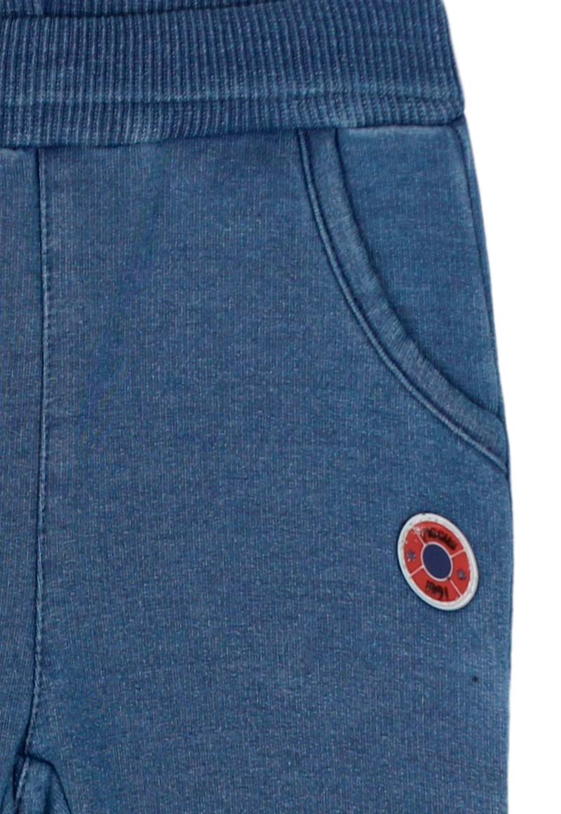 PANTALÓN ALGODÓN NIÑO FICCUS AZUL SEA NEW BORN - 3