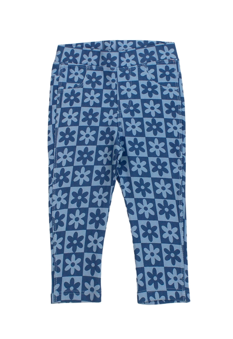 LEGGINGS ALGODÓN NIÑA FICCUS AZUL OASIS BEBÉ - 1