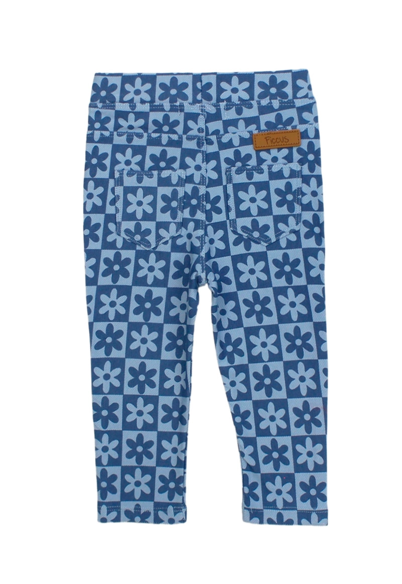 LEGGINGS ALGODÓN NIÑA FICCUS AZUL OASIS BEBÉ - 2
