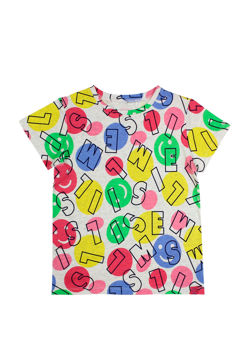 POLERA ALGODÓN NIÑA FICCUS RAPPORT GO KIDS GRIS MELANGE - 1