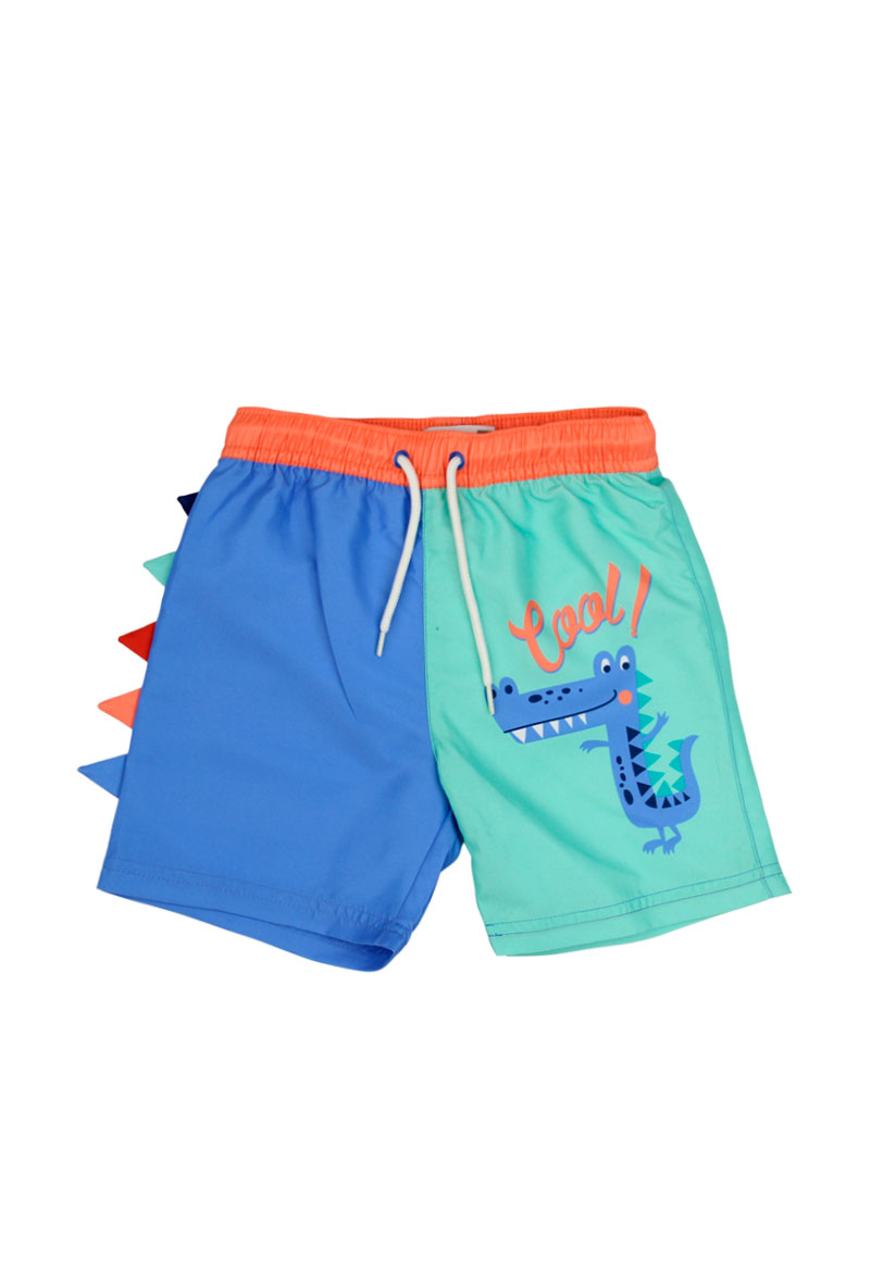 TRAJE DE BAÑO NIÑO FICCUS AZUL ESTAMPADO COOL BEBÉ INO - 1