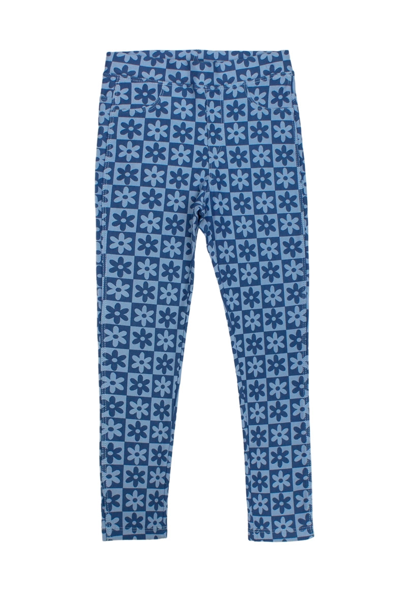 LEGGINGS ALGODÓN NIÑA FICCUS AZUL OASIS JUNIOR - 1