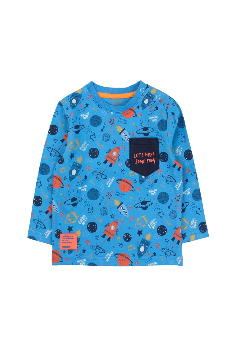 POLERA COSMIC TURQUESA NIÑO FICCUS - 1