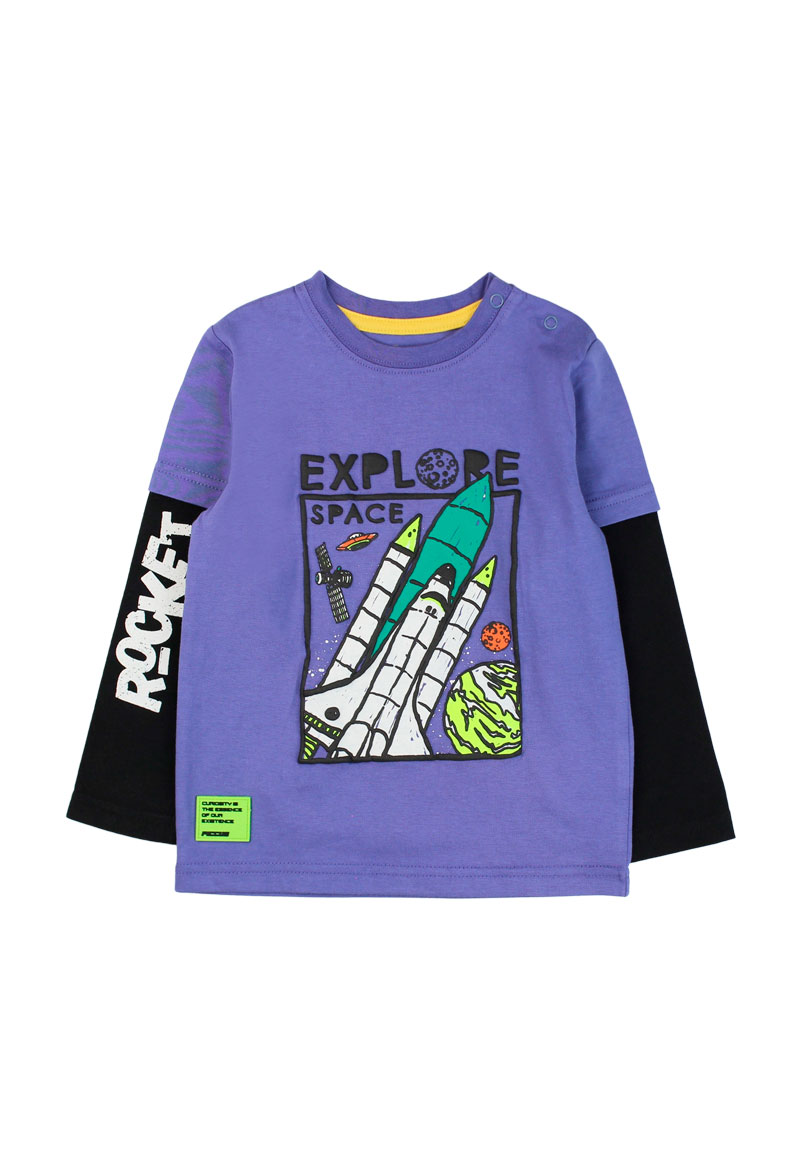 POLERA COSMIC MORADO NIÑO FICCUS - 1