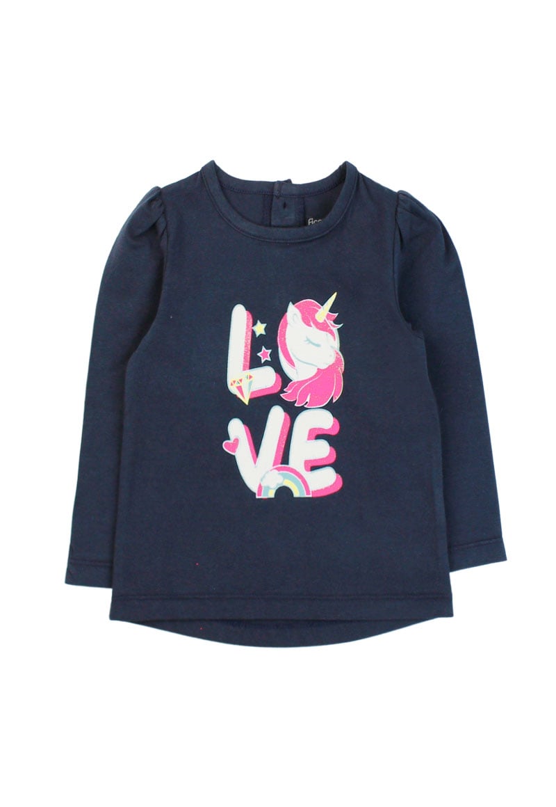 POLERA COSMIC AZUL NIÑA FICCUS - 1