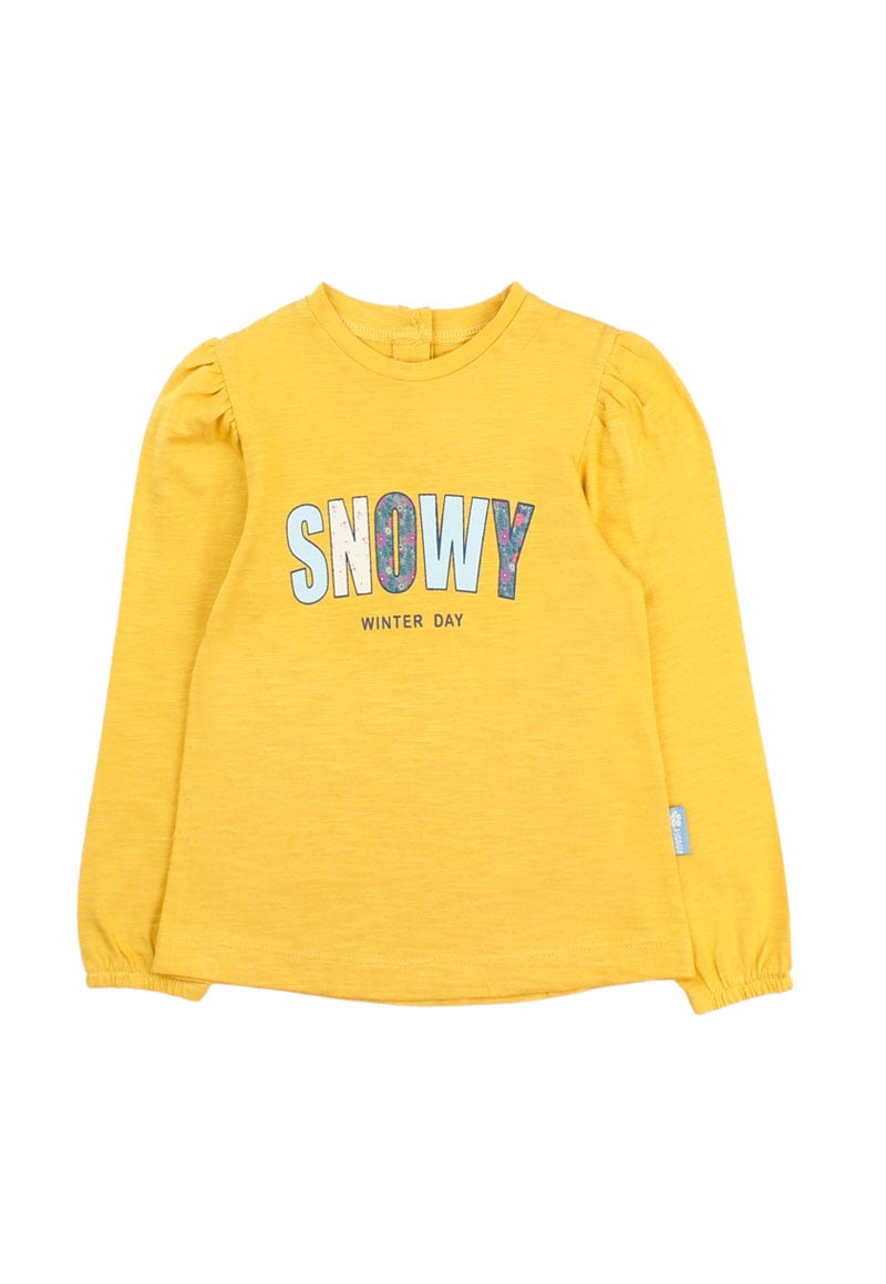 POLERA MANGA LARGA ALGODÓN NIÑA FICCUS ARCTIC KIDS AMARILLO TOPACIO - 1
