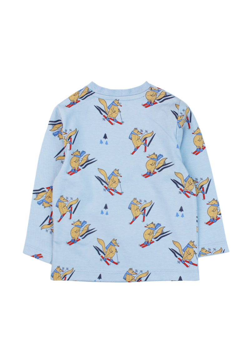 POLERA MANGA LARGA ALGODÓN NIÑO FICCUS ARCTIC BEBÉ CELESTE - 2