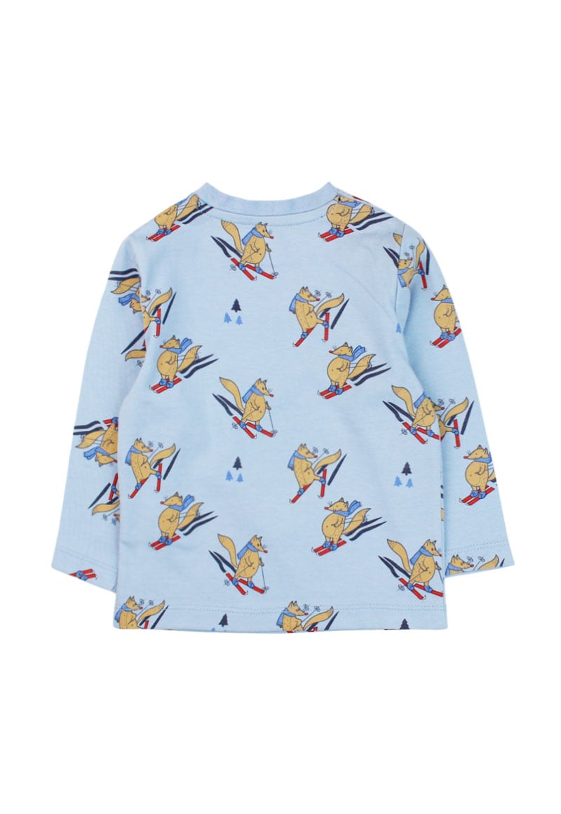 POLERA MANGA LARGA ALGODÓN NIÑO FICCUS ARCTIC BEBÉ CELESTE - 2