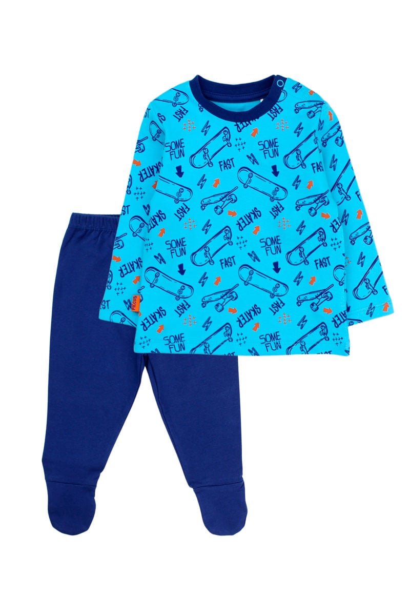 PIJAMA 2 PIEZAS MUST HAVE BEBÉ NIÑO ESMERALDA 3 A 24 MESES - 1