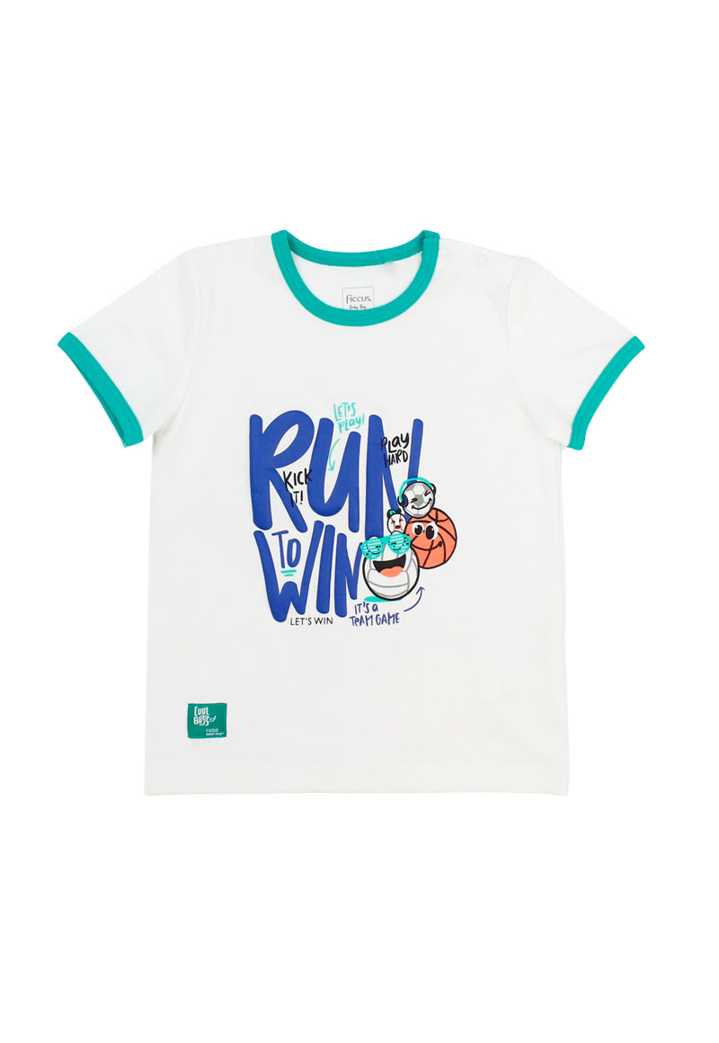 POLERA ALGODÓN NIÑO FICCUS BORDES ENERGY VERDE BEBÉ VERDE 3 A 24 MESES 12 / 18 M - 1