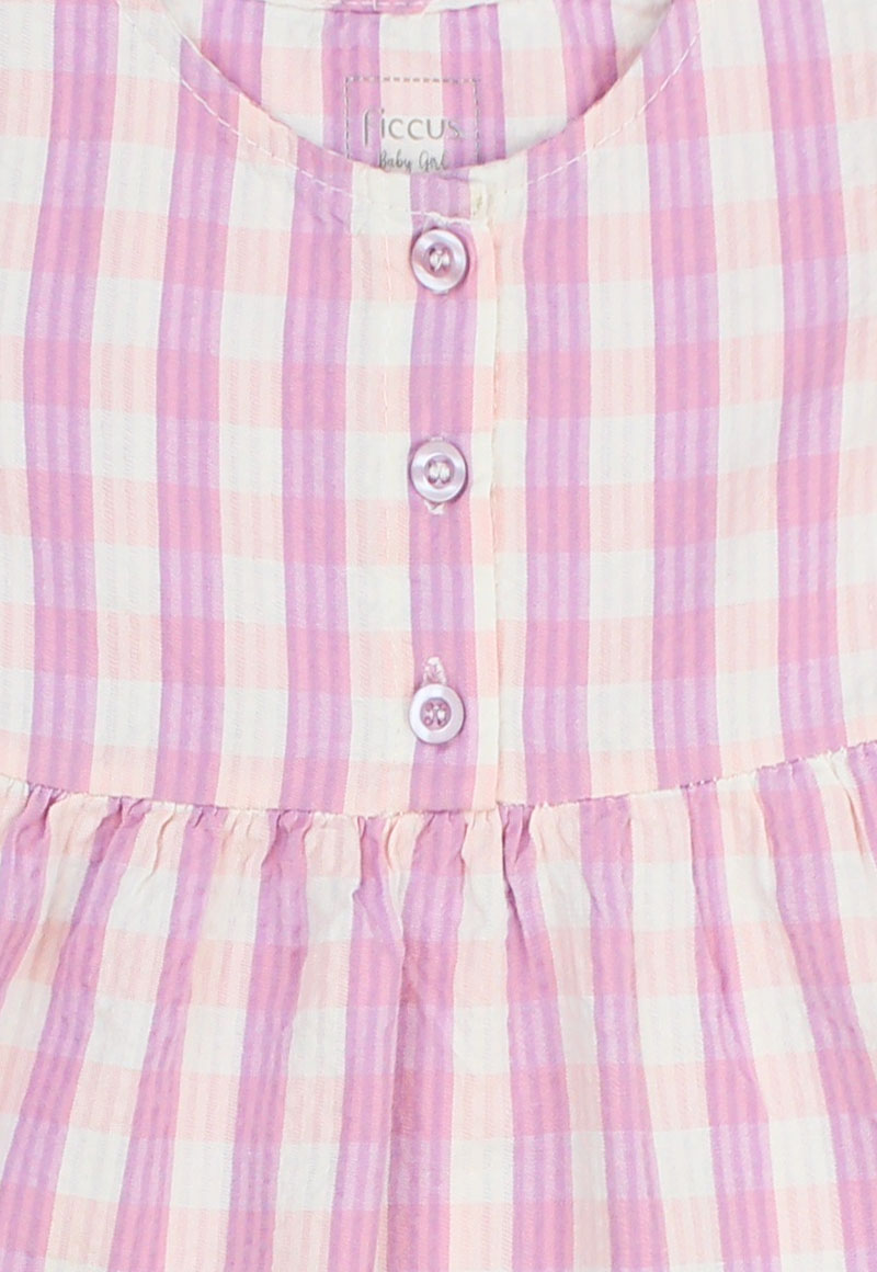 VESTIDO ALGODON NIÑA FICCUS LILA FREE BEBE 3 A 24 MESES 18 / 24 M - 3