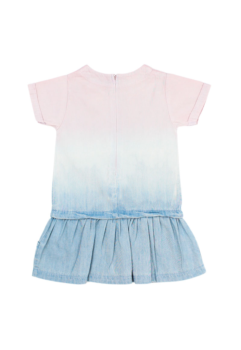 VESTIDO ALGODON NIÑA FICCUS AZUL MALIBU BEBE 3 A 24 MESES 3 / 6 M - 2
