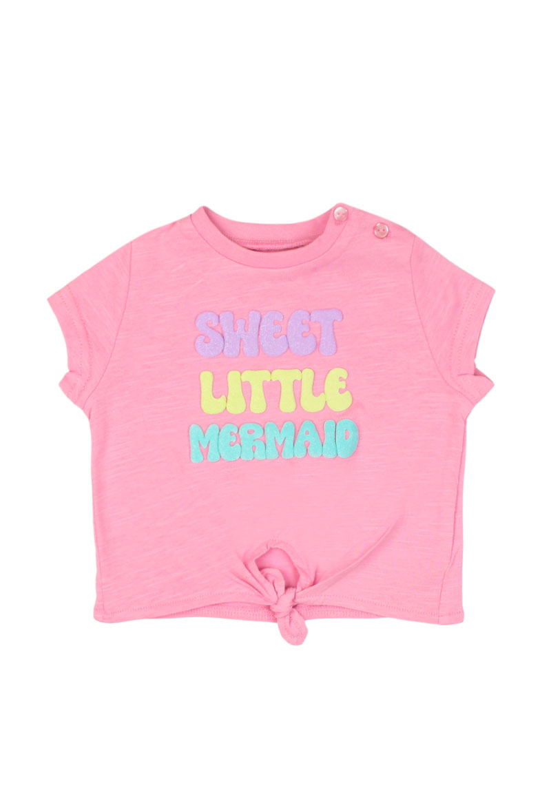 POLERA ALGODÓN NIÑA FICCUS NUDOS MALIBU BEBÉ ROSADO 3 A 24 MESES 6 / 12 M - 1