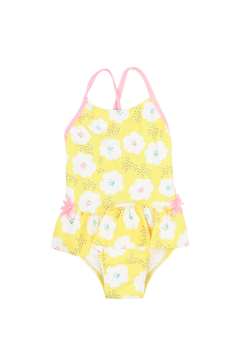 TRAJE BAÑO NIÑA FICCUS AMARILLO ENERGY BEBÉ 3 A 24 MESES 6 / 12 M - 1