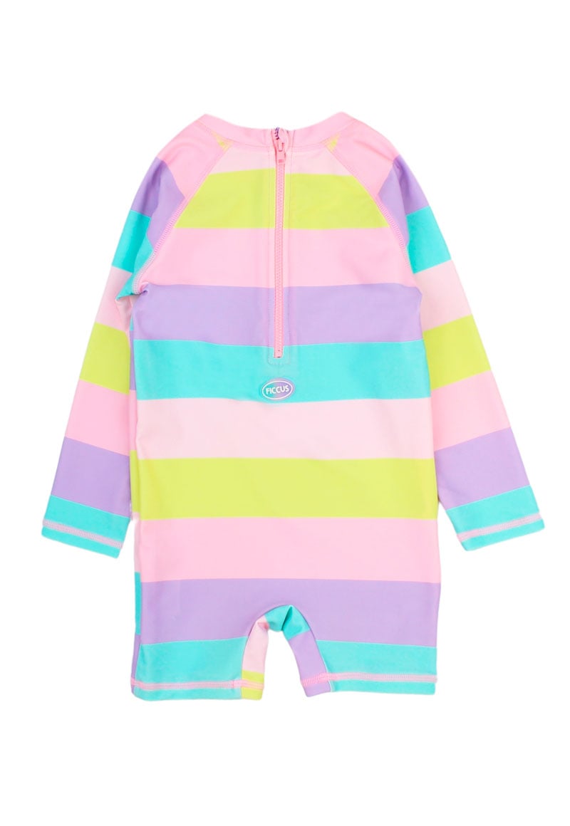 TRAJE BAÑO NIÑA FICCUS ROSADO MALIBU BEBÉ 3 A 24 MESES 6 / 12 M - 2
