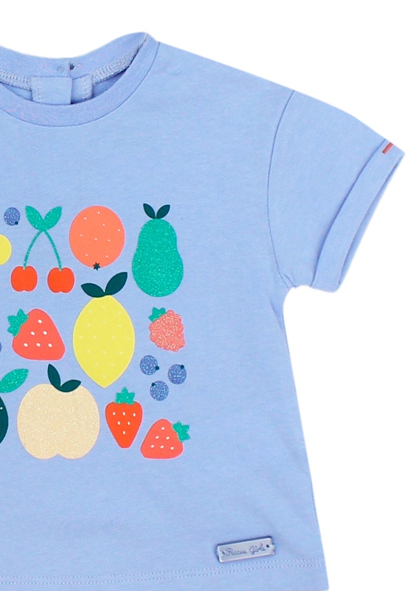 POLERA ALGODÓN NIÑA FICCUS GLITTER ENERGY BEBÉ LAVANDA 3 A 24 MESES 3 / 6 M - 3