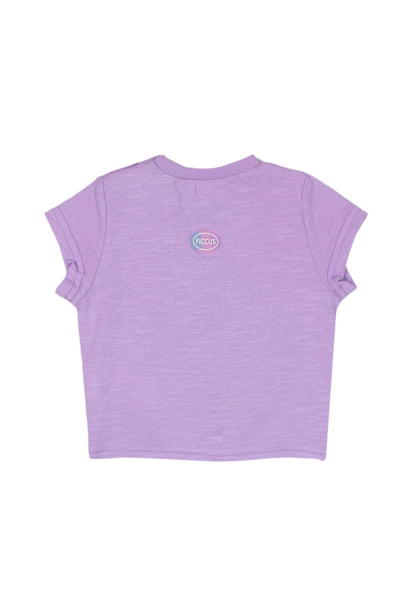 POLERA ALGODÓN NIÑA FICCUS NUDOS MALIBU BEBÉ LILA 3 A 24 MESES 3 / 6 M - 2