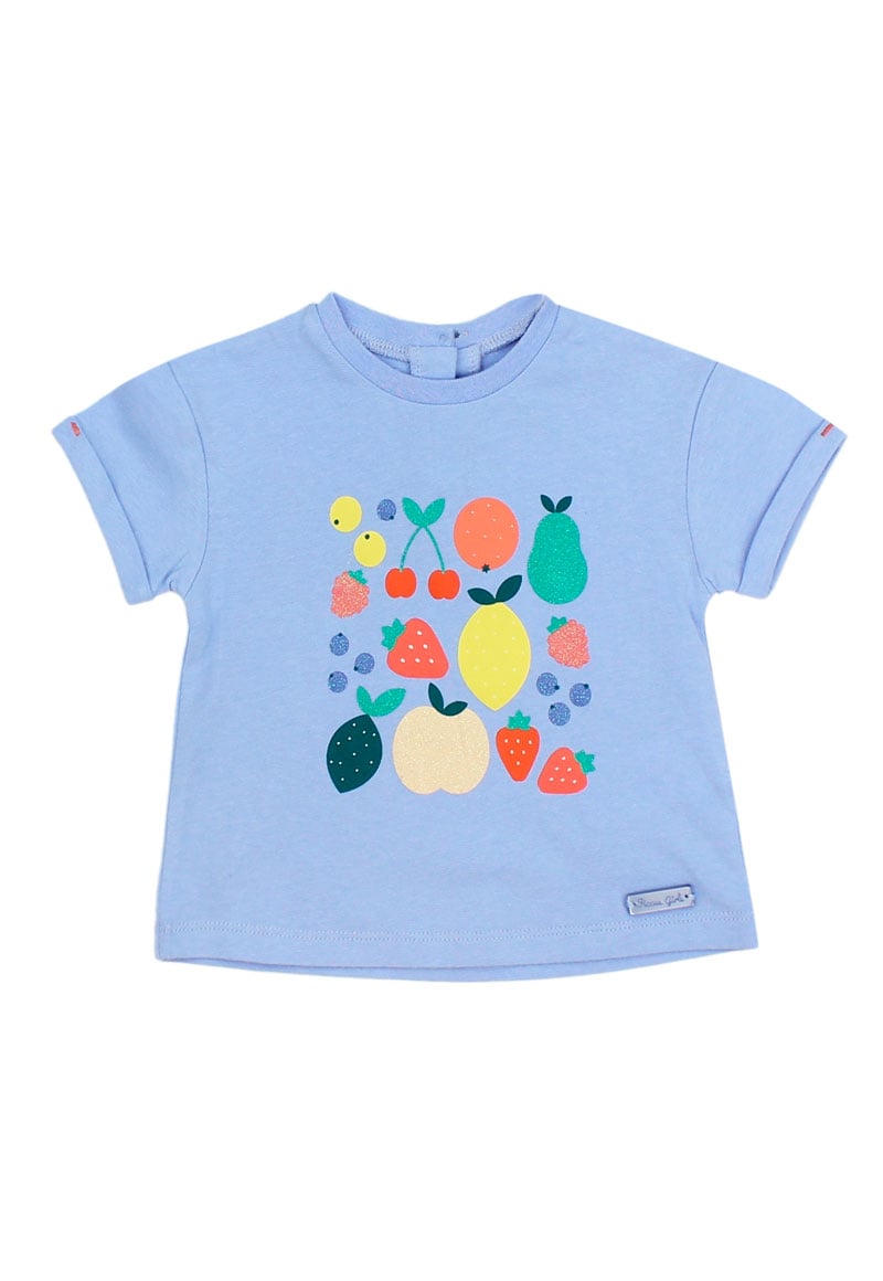 POLERA ALGODÓN NIÑA FICCUS GLITTER ENERGY BEBÉ LAVANDA 3 A 24 MESES 6 / 12 M - 1