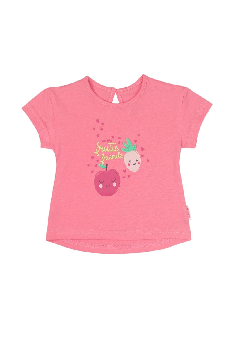 POLERA ALGODÓN NIÑA FICCUS COLORFUL ROSADA NEW BORN ROSADA COLORFUL 0 A 6 MESES 1 M - 1