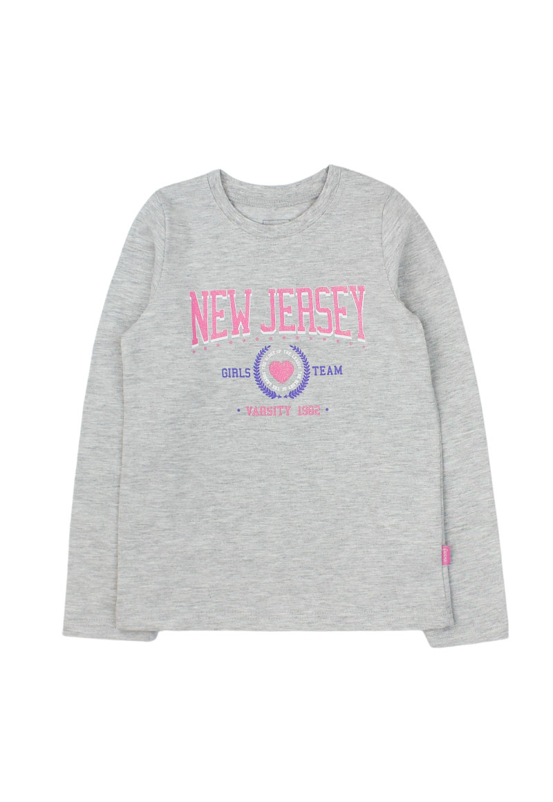 POLERA ALGODÓN NIÑA FICCUS GRIS MELANGE - 1