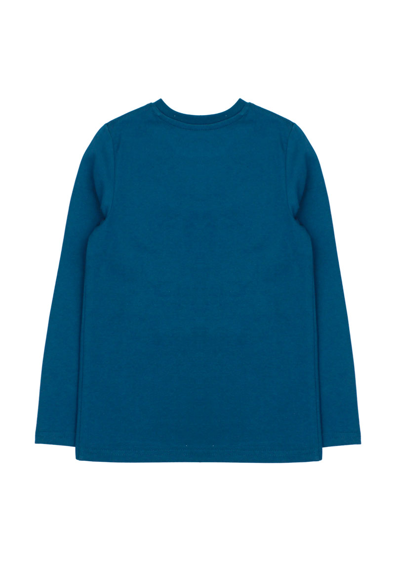 POLERA ALGODÓN NIÑO FICCUS VERDE PETRÓLEO - 2