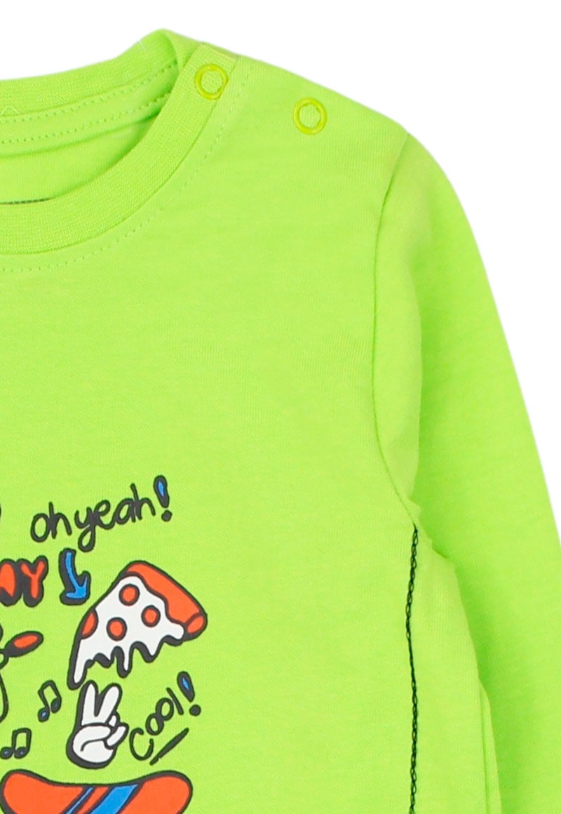 POLERA ALGODÓN NIÑO FICCUS VERDE LIMÓN BEBÉ - 3