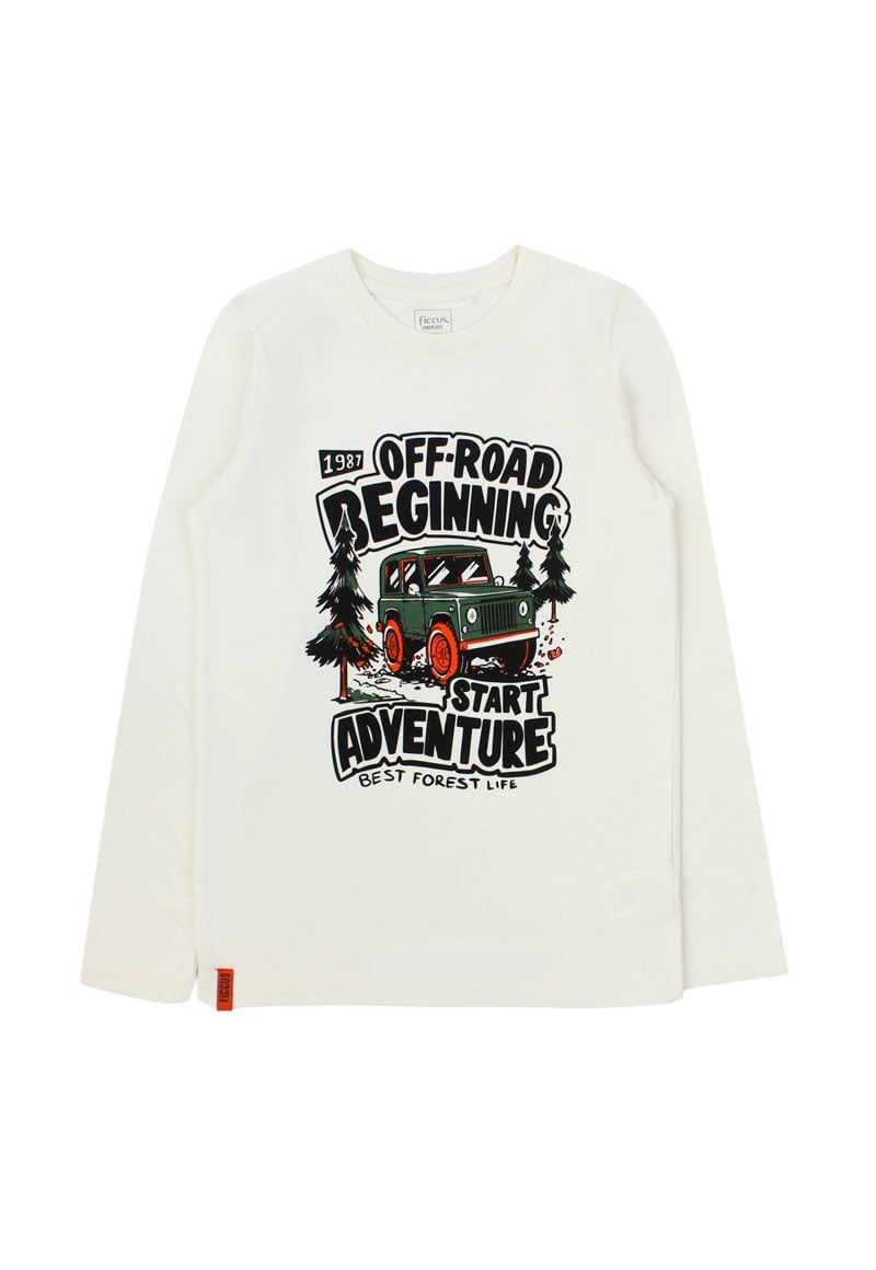 POLERA ALGODÓN NIÑO FICCUS CRUDO - 1