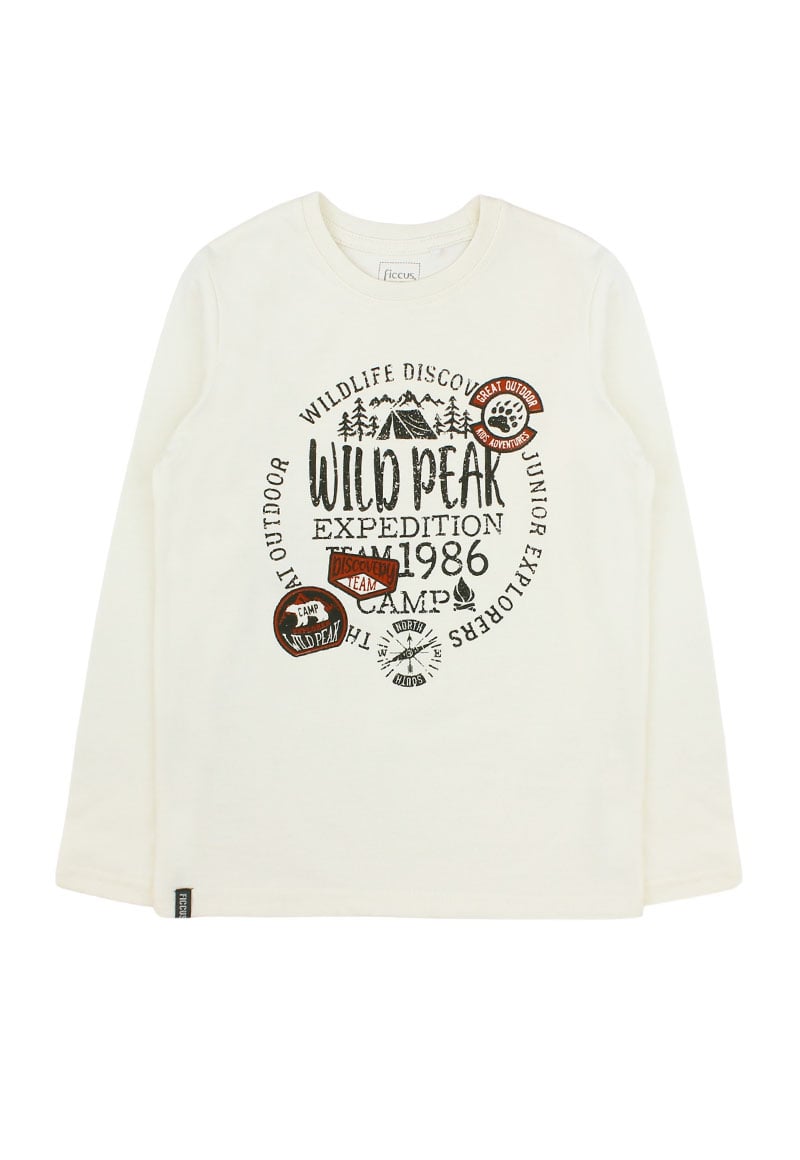POLERA ALGODÓN NIÑO FICCUS CRUDO - 1