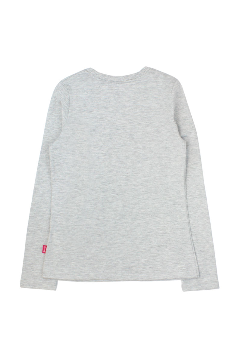 POLERA ALGODÓN NIÑA FICCUS GRIS MELANGE - 2