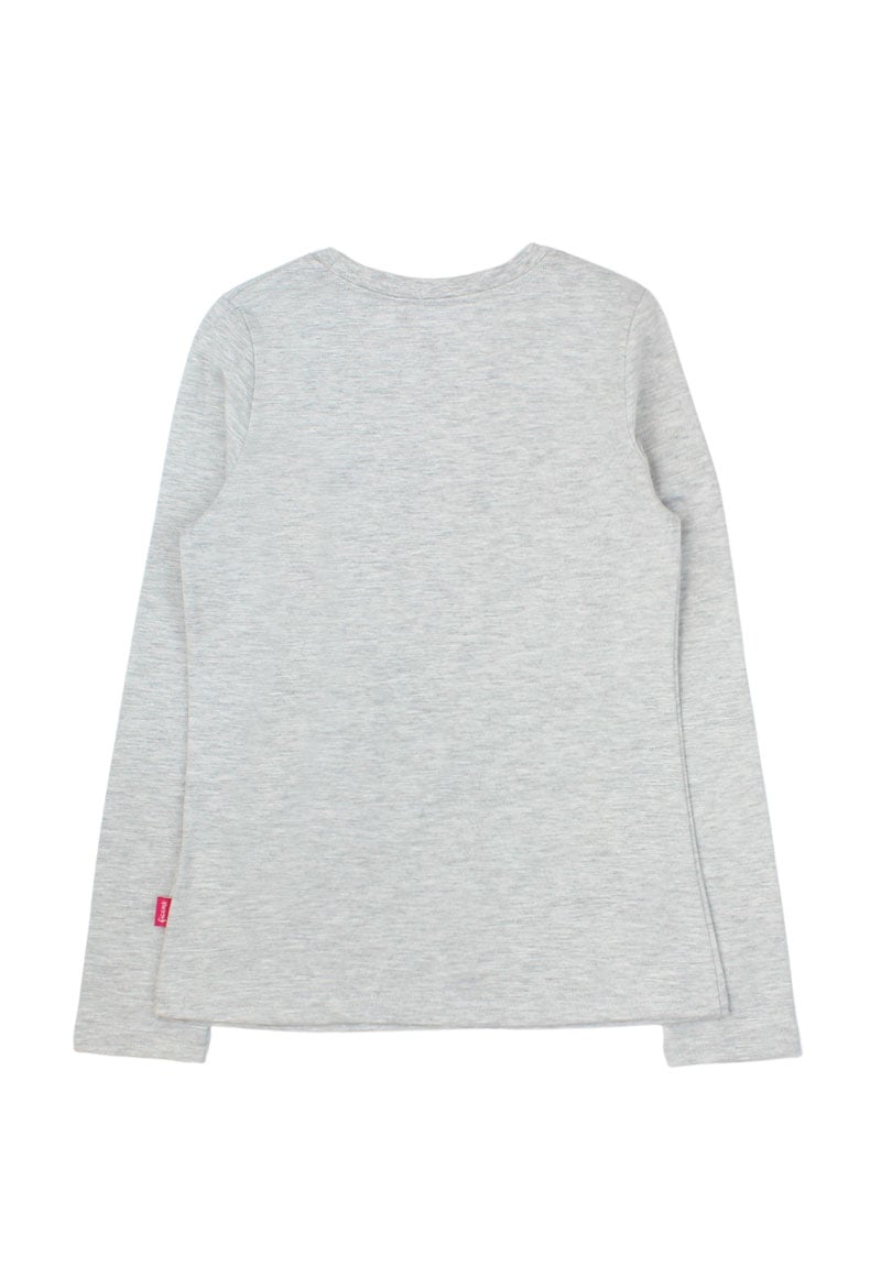 POLERA ALGODÓN NIÑA FICCUS GRIS MELANGE - 2